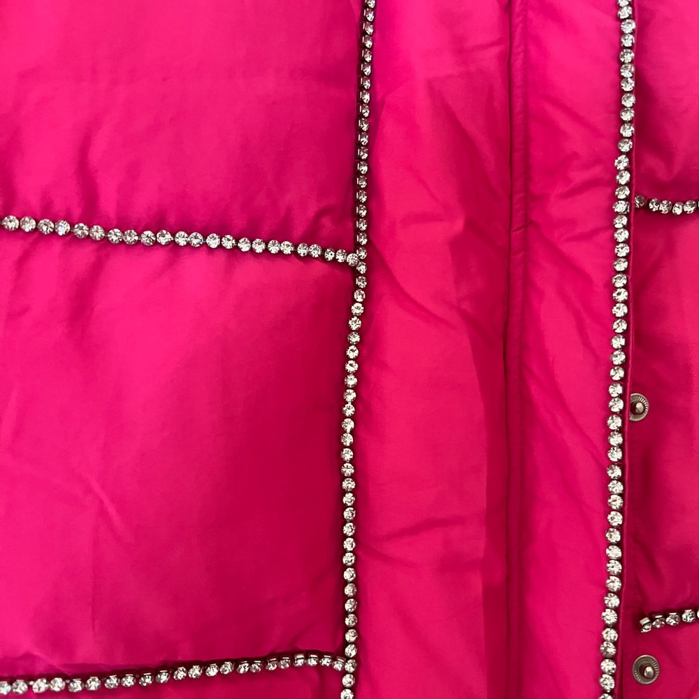 TCEC Fuchsia Rhinestone Puffer Vest - Picture 4 of 5